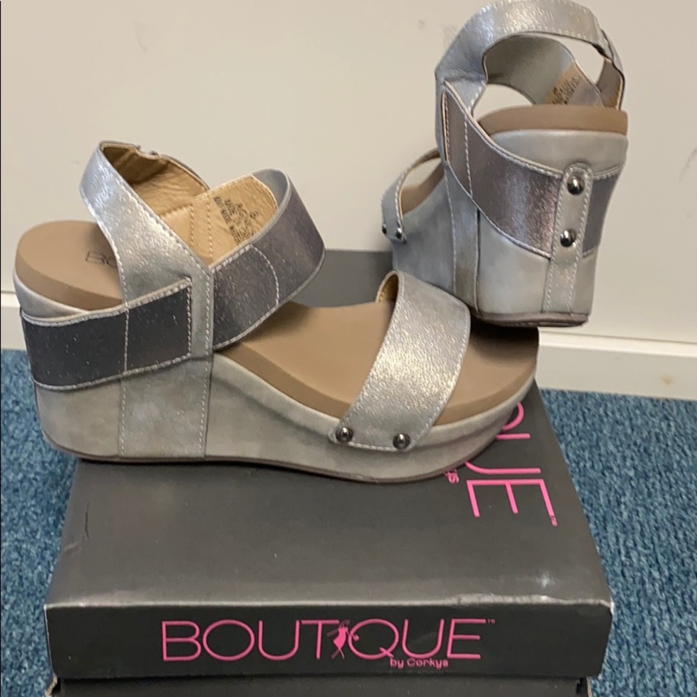 Corky’s Boutique Angus Sandal in pewter